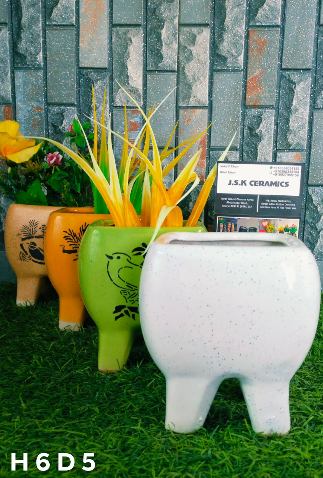 Ceramic 4 Tang Pots For Planters