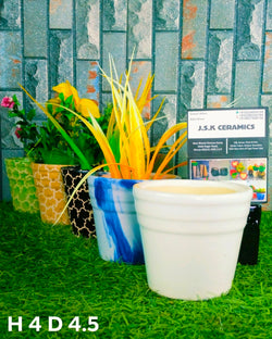 Collection of Ceramic Glass Pots For Planters in a gallery layout