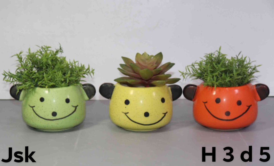 Ceramic Ear Gudda Pots For Planters