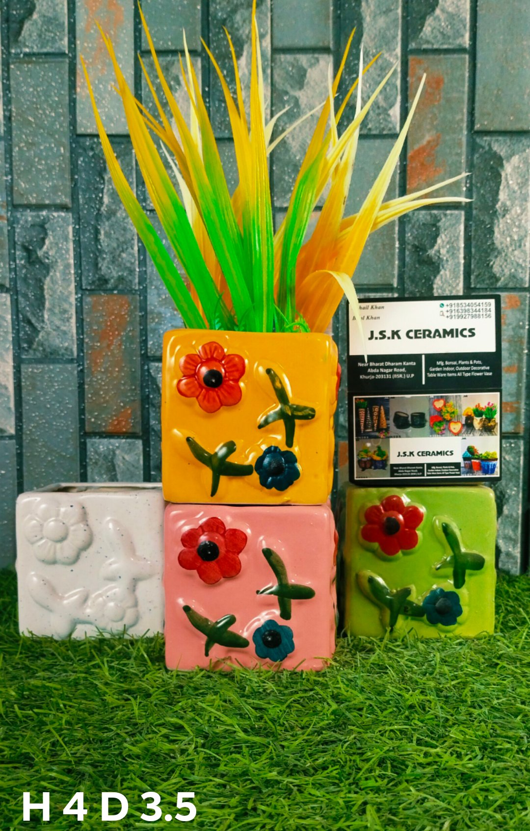 Collection of Ceramic Flower Box Pots For Planters in a gallery layout