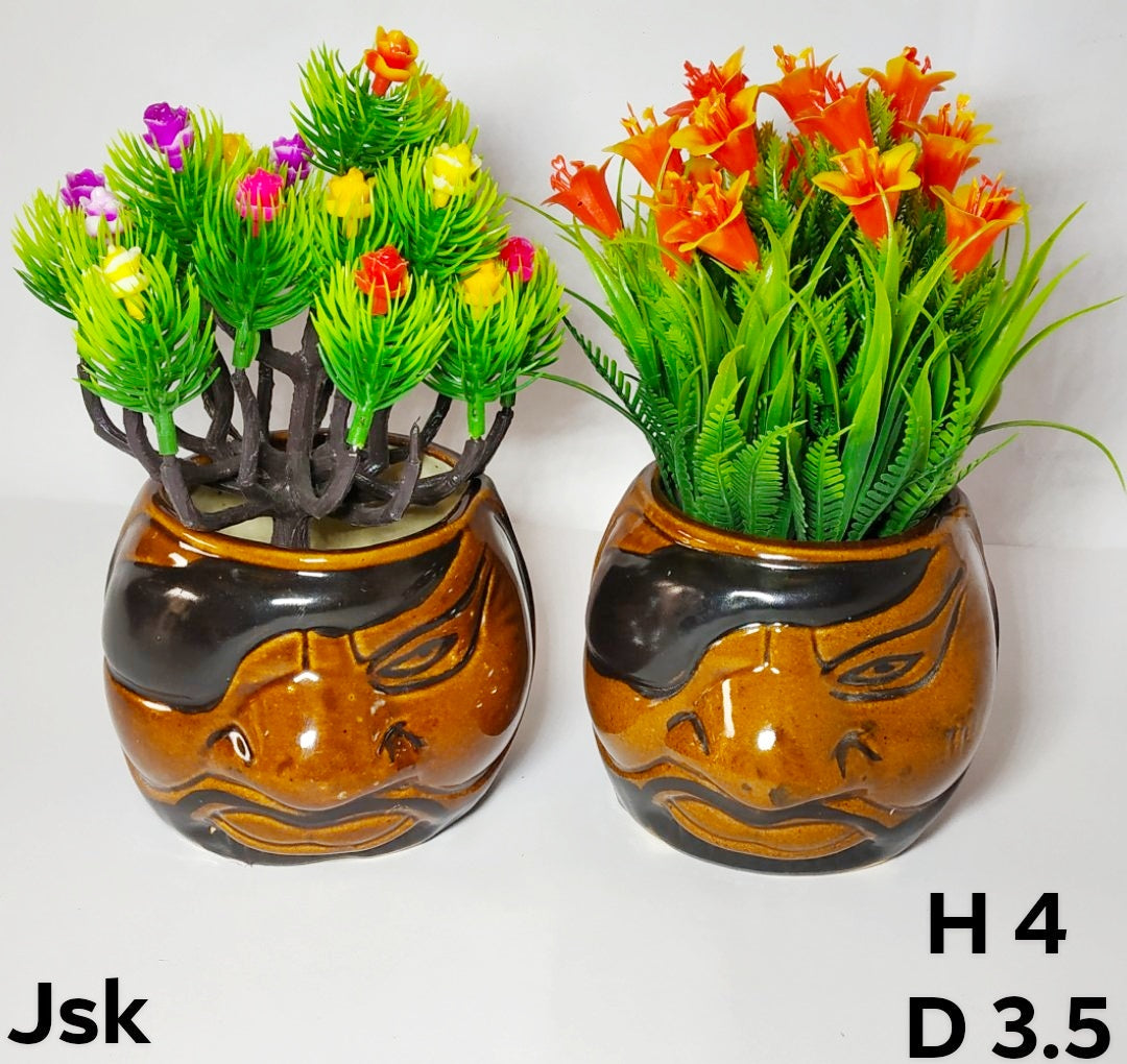 Ceramic Face Type Pots For Planters