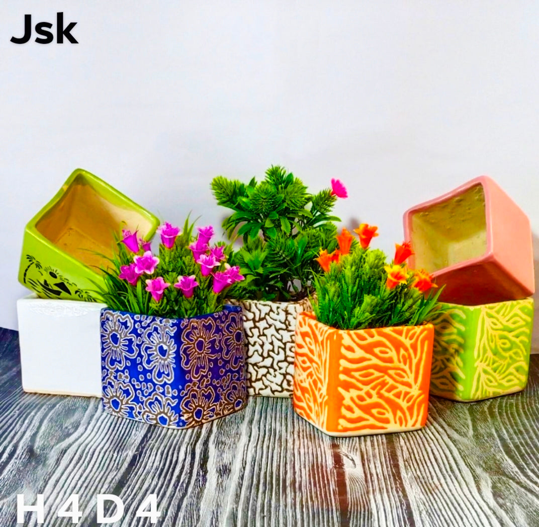 Ceramic Rd Box Type Pots For Planters