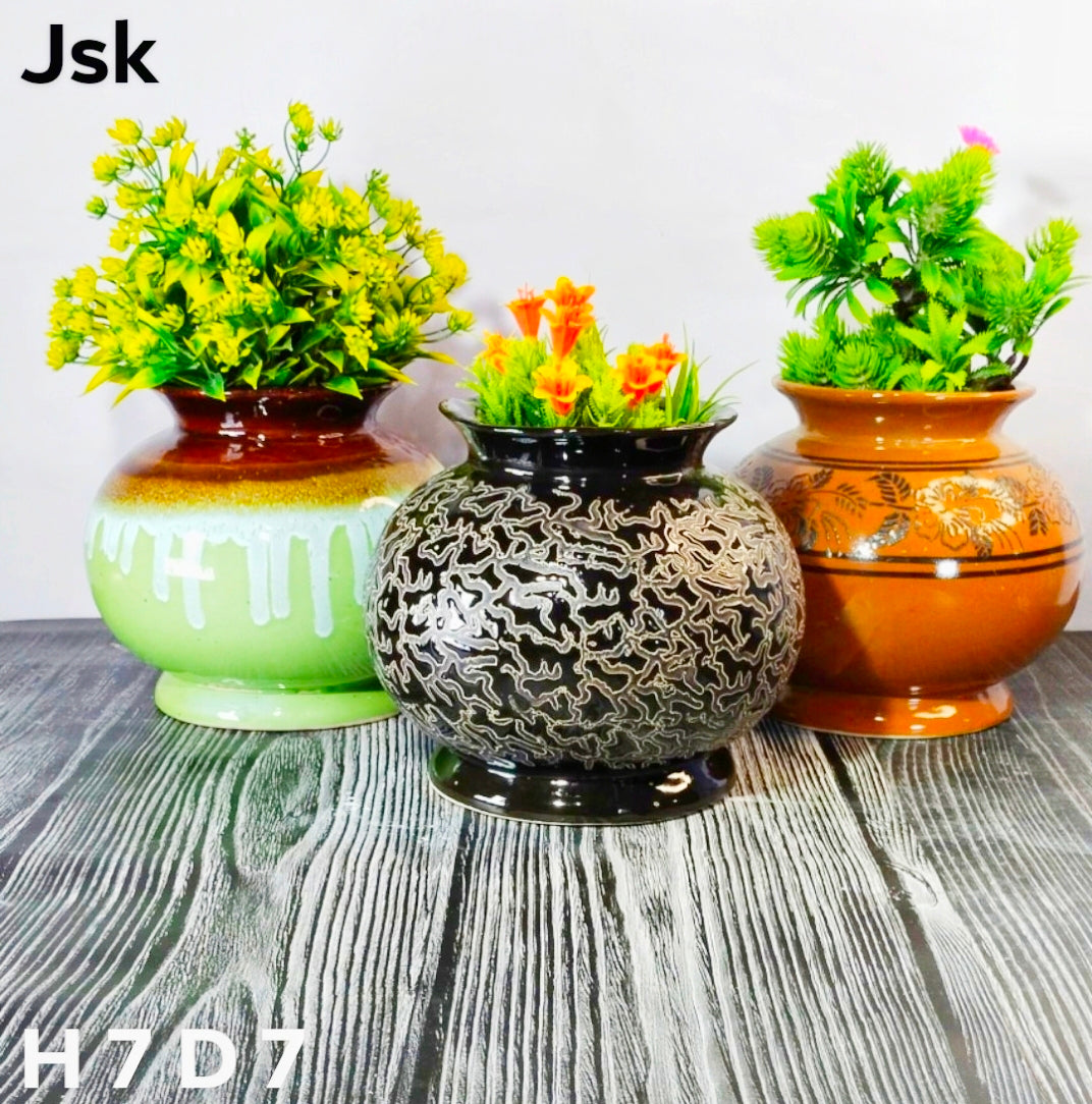 Ceramic Matki Pots For Planters