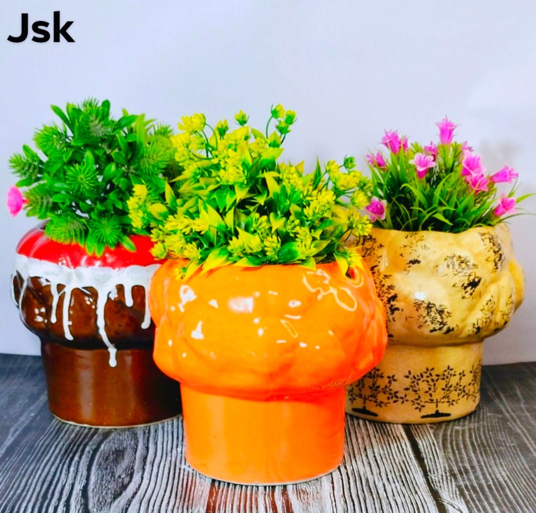 Collection of Ceramic Gobi Pots For Planters in a gallery layout