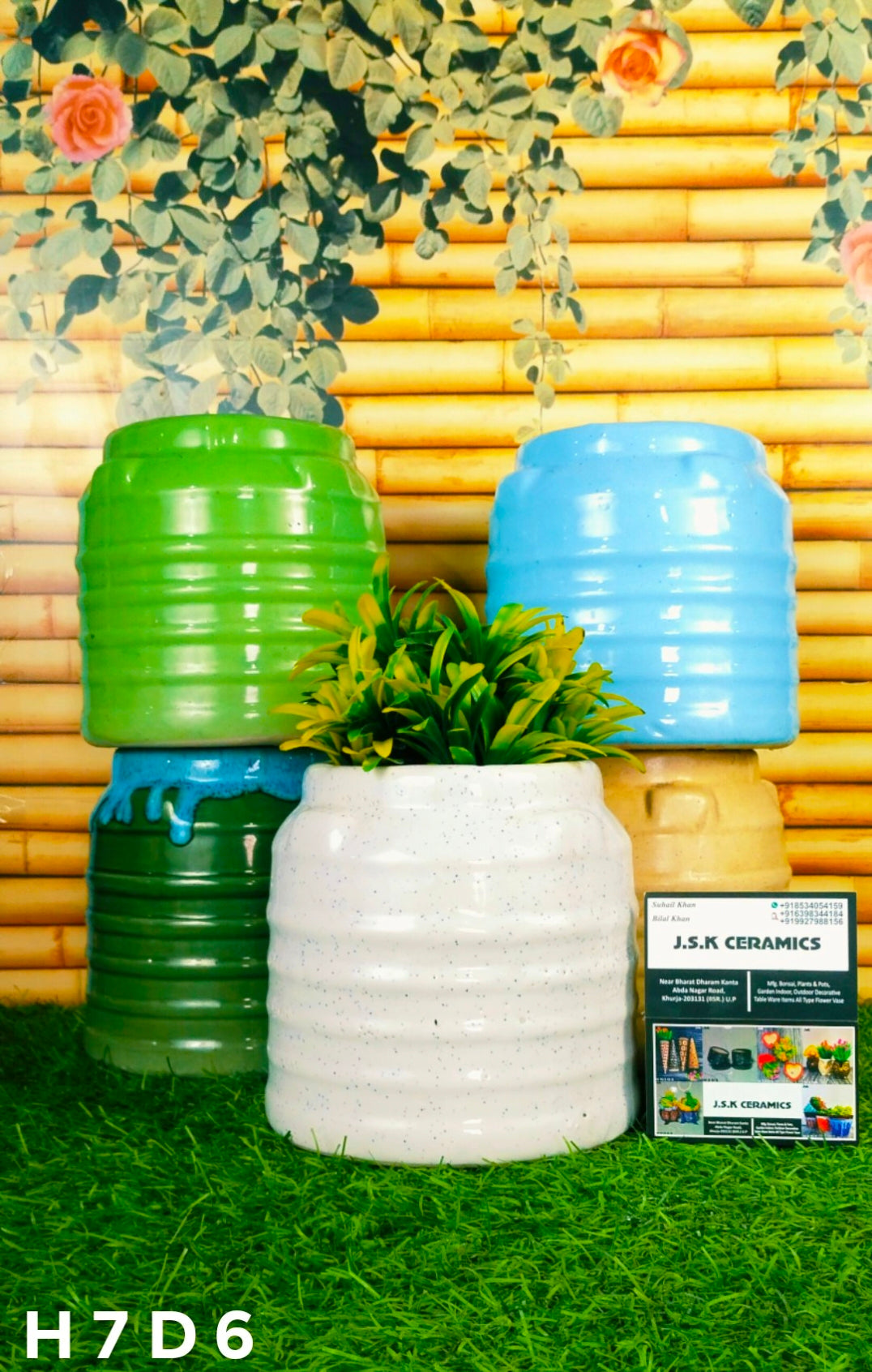 Collection of Ceramic Water Tank Pots For Planters in a gallery layout