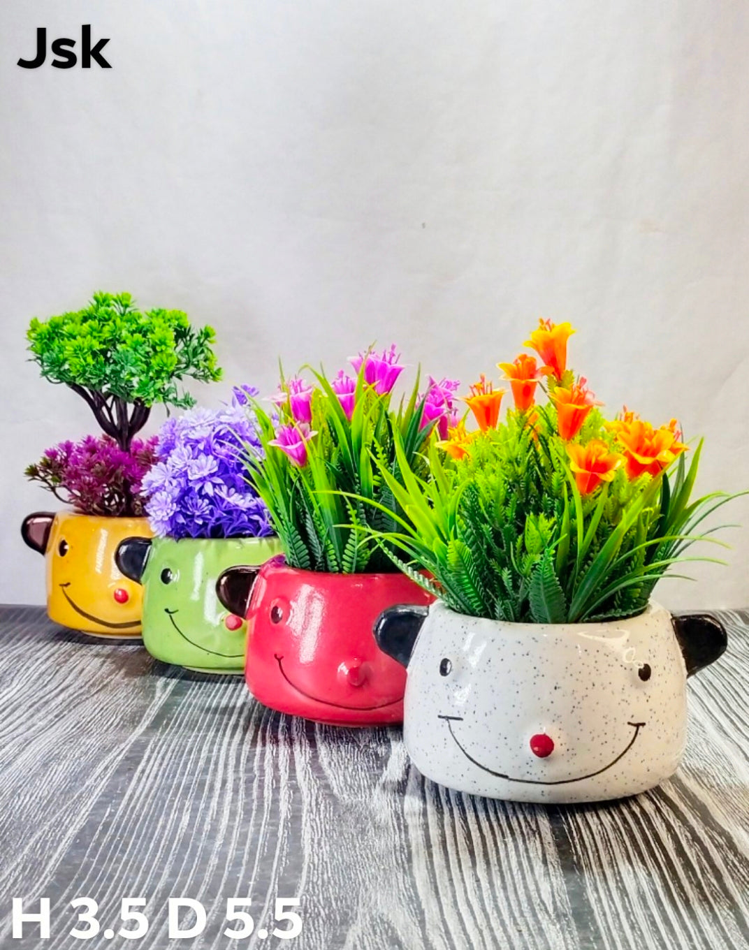 Ceramic Ear Gudda Pots For Planters