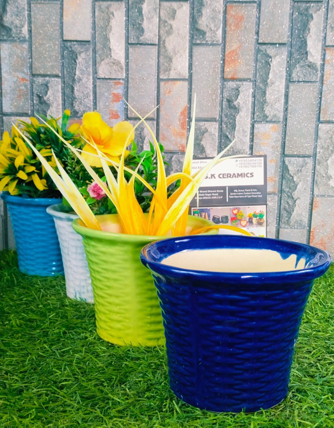 Collection of Ceramic Chatai Gamla Pots For Planters in a gallery layout